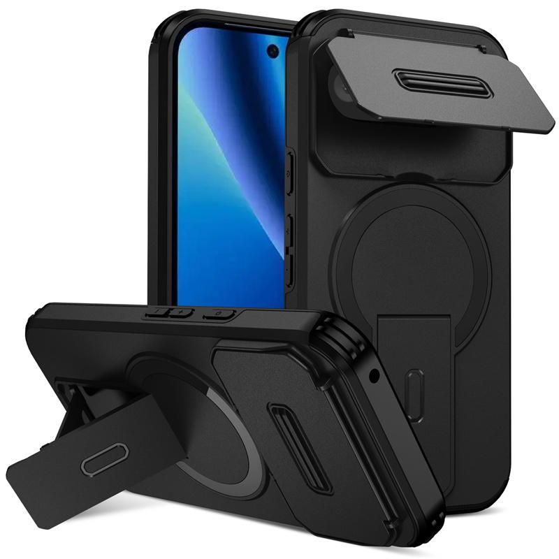 Armor Shockproof Case For Google Pixel 10A Pixel 10 Pro XL Cover Magnetic Wireless Chraging Fold Stand Shell Fundas