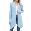 Women's Autumn New Fashion Solid Color Long-sleeved Knitted Cardigan Jacket Long Stretch Comfort Top
