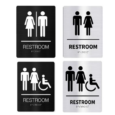 Bathroom Wall Sticker Woman Man Toilet Sign WC Home Hotel Washroom Door Signs Art Decals for Restrooms Restaurant Unisex
