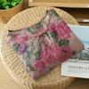 DIMANAF 2026 Women Plus Size New Summer Blouse Shirt Thin Casual Loose Lady Tops Shirts Cotton Linen Print Floral