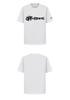 Texture coton pur classique lettre double flèche imprimée col rond nouveau haut pour couple