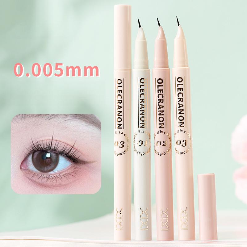 Lápiz Eyeliner Curvo 2 en 1 y Lápiz de Cejas Impermeable, a Prueba de Manchas, Larga Duración Acabado Mate Punta Ultrafina para Eyeliner Alado Preciso y Cejas Naturales