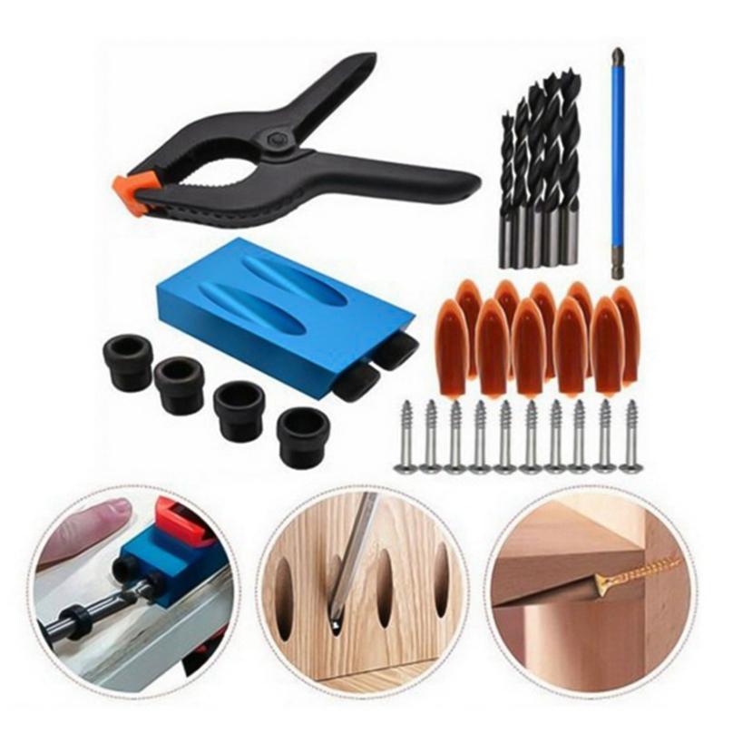 Creative Practical Aluminum Alloy Drill Bit Oblique Hole Locator DIY Durable Drill Guide Set