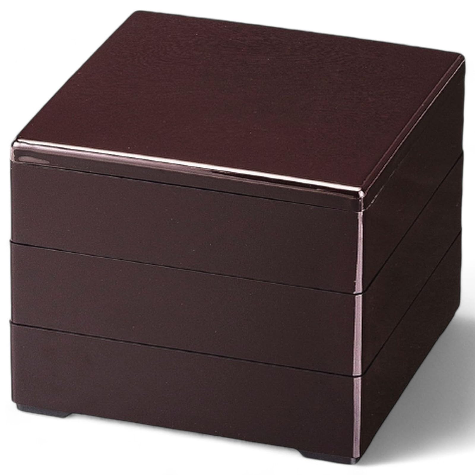 

Лакированная шкатулка Джубако Сделано в Японии J-kitchens 3-ярусная коробка, 7,0 дюймов, Цвет Шинтаме, 21,0 см, Смола,