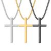Stainless Steel Cross Pendant Necklace for Men Women Minimalist Jewelry Male Female Prayer Necklaces Chokers  Jewelry