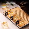 Wooden Handle Clear Glass Cup High-Temperature Resistant Whiskey Glass Latte Glass Cup  Household