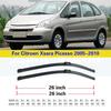 Wiper Front Rear Wiper Blades Set For Citroen Xsara Picasso 2005 2006 2007 2008 2009 2010 Windshield Windscreen 26"26"16"