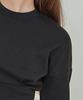 Debiweeo Pintuck Crop Sweatshirt Devi-T0120-Black