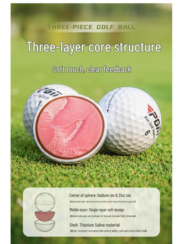 PGM Ultra-Langes Hoch-Elastisches Golfball-Geschenkset: 3/12/48er-Pack Hochleistungs-Übungsbälle