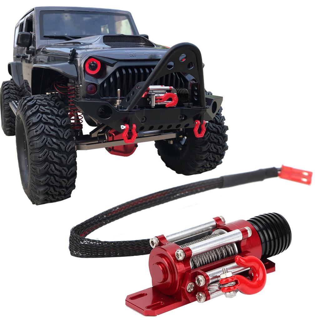 Electric Alloy Winch Fit for D90 SCX10 1:10 Simulation RC Car Accessory
