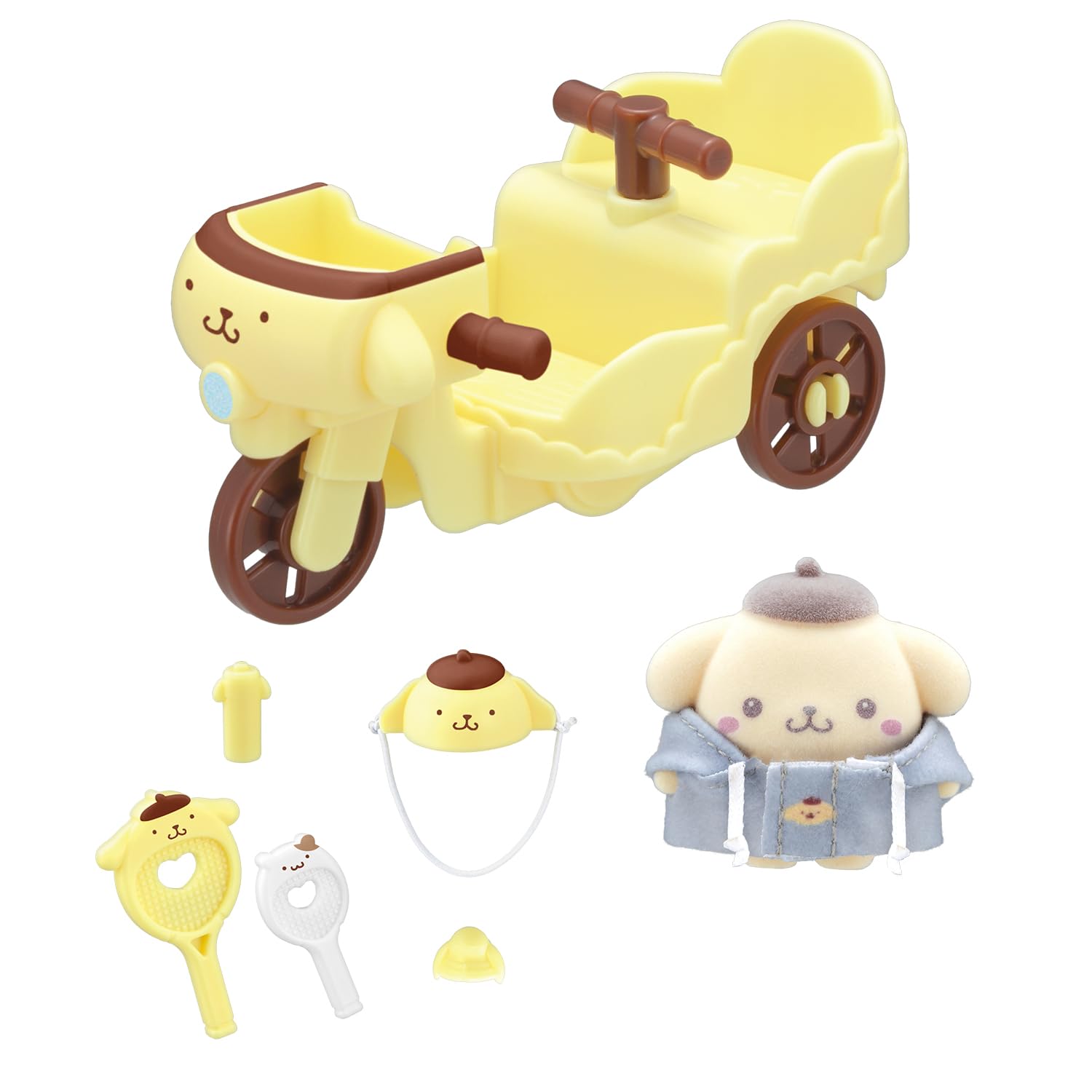 Pompompurin Bicycle Playset for Ages 3 and Up - Sanrio Characters
