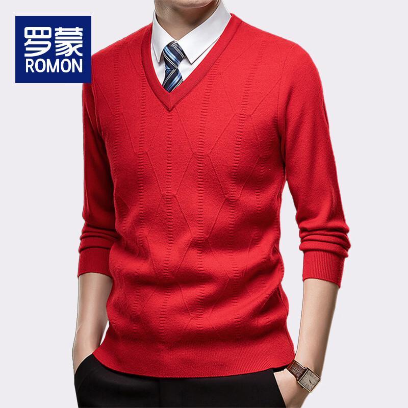 

Romon Men s Thickened V-Neck Sweater LZ8900 3XL (185)