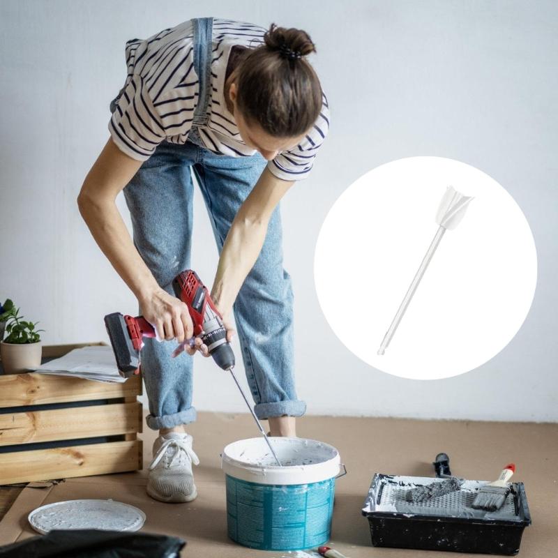 Harzmischer-Rührstäbe für Bohrmaschine, 1/4-Zoll Sechskantschaft Epoxid-Mischrührstab Kunststoff-Rührwerkzeug-Set für Farbe, Pigmente und Beschichtungsvorbereitungen