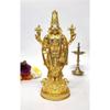Tirupati Balaji Gold Plated Matte Idol for Car Dashboard | Vishnu Ji Idol for Office Desk | Venkateswara Swamy Murti for Home Decor