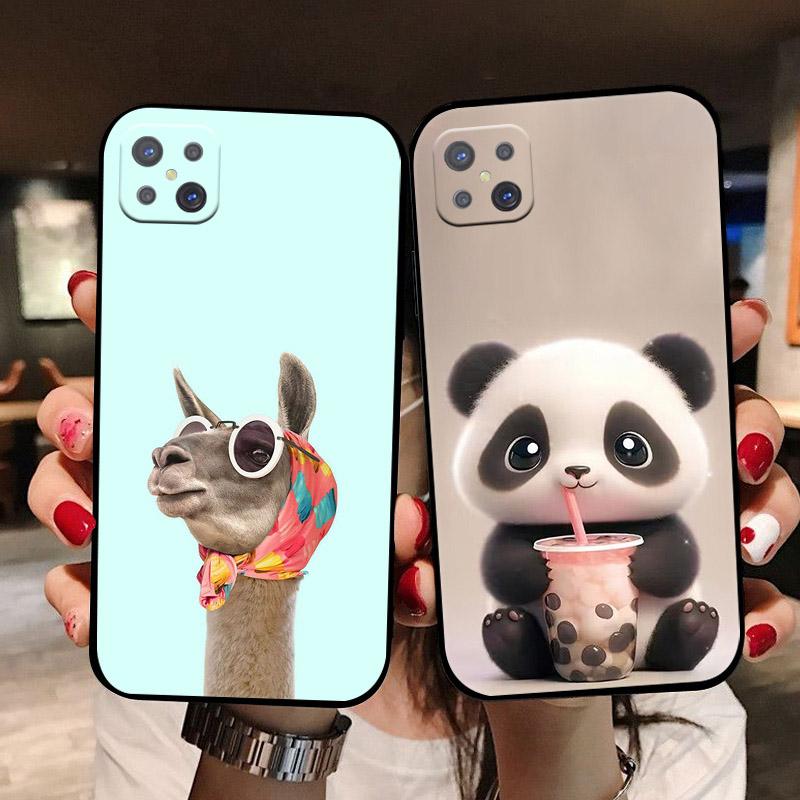 Für OPPO Reno 4Z 5G Hülle Süßes Herz Panda Cooles Silikon TPU Weiche Rückseitenhüllen für OPPO Reno4 Z A92s Handyhülle Reno4Z CPH2065