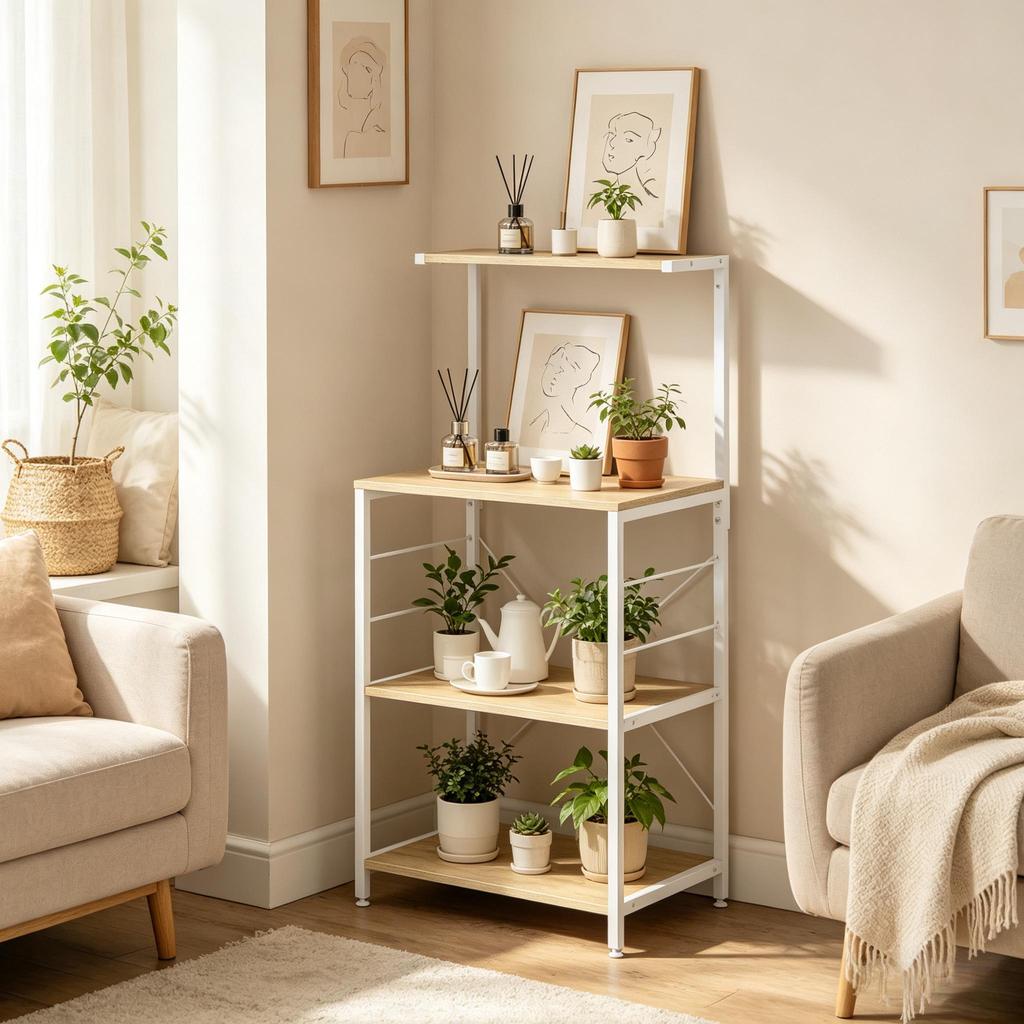 Practical Bookshelf, Microwave Stand, Storage Organizer, Flower Stand