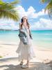 Lace Suspender Dress Women's Spring and Summer Seaside Vacation Dating Cake Dress First Love Pure Milk Sweet Beach Long Skirt