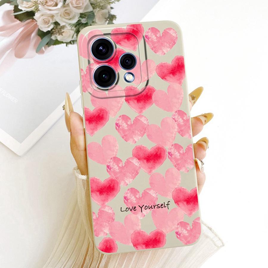 For OPPO Reno 15C Cover Cute Floral Cartoons Painted Phone Case Silicone Soft Fundas Shell for OPPO Reno15 F Reno 15Pro 15F Bags