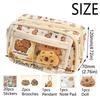 Creative Capybara Pen Case 5 Layers Large Capacity Cartoon Pencil Box with Front Pocket Cute Capybara Pen Holder School Supplies