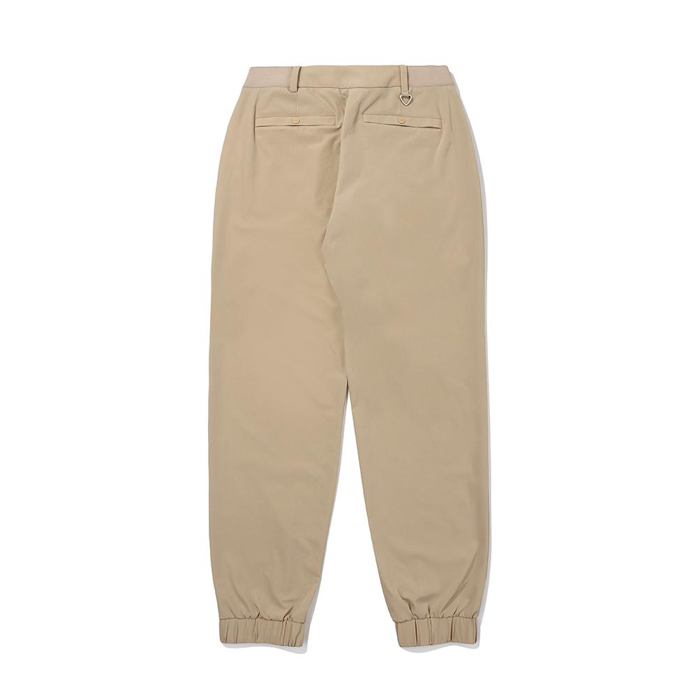 MALBON GOLF Woven Elastic Banding Jogger Pants Beige (Woman)