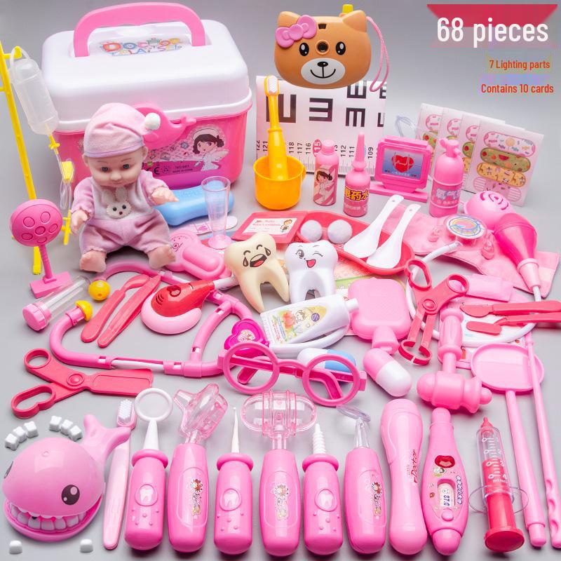 

Дитяча іграшкова медична аптечка «Лікар».: Ігровий набір медсестри зі стетоскопом та інструментами для ін єкцій