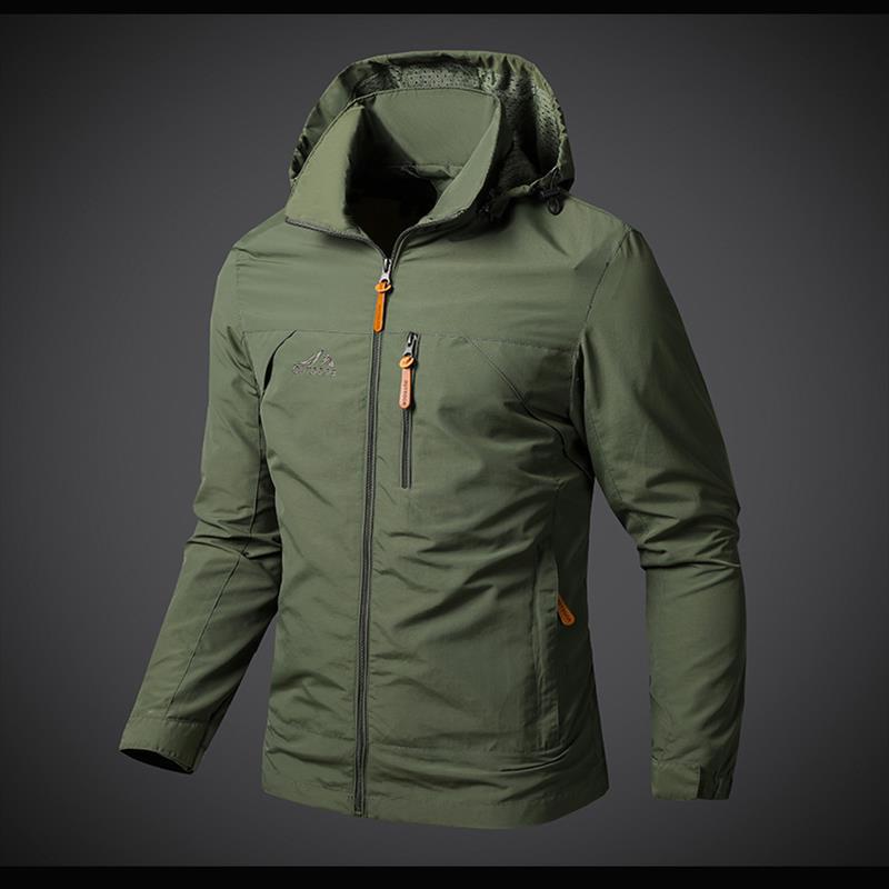 

Casual Jacket Men s Jacket Spring and Autumn Thin Top Middle-aged Men s Clothing New Clothes Men s Jacket 5XL армія зелений колір