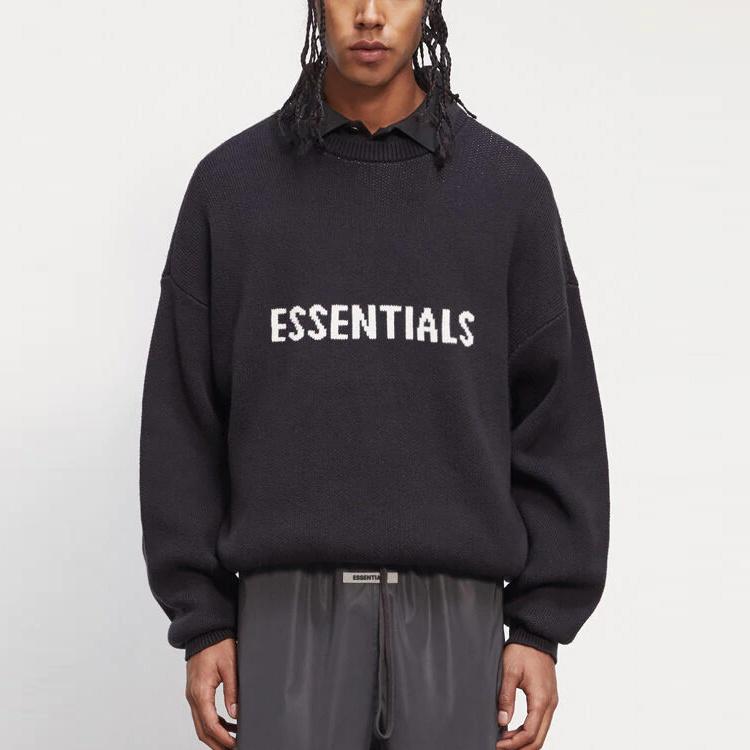 Fear of God Essentials FW20 Knit Sweater 'Black' Men's 0192508520004001