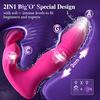 3-in-1 Wearable Vibrator Adult Toy with 9 Vibrating Rabbit Ears and 9 Thrusting Clitoral Vibrator