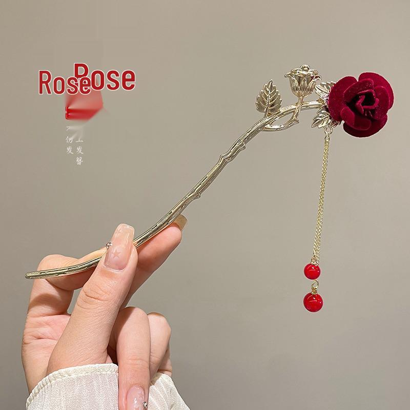 Vintage-inspirierte High-End Quasten-Haarnadel für Hanfu- und Cheongsam-Frisuren