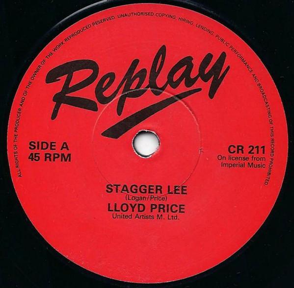 

7inch Record LLOYD PRICE Stagger Lee CR211 REPLAY UK Rock Used
