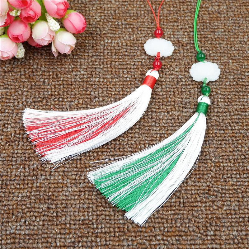 Antik Tofsig Öron i Två Färger, Kinesisk Stil Accessoar Hänge, Retro Klassiskt Fläkt Hänge, Väskhängande Smycke Hänge.