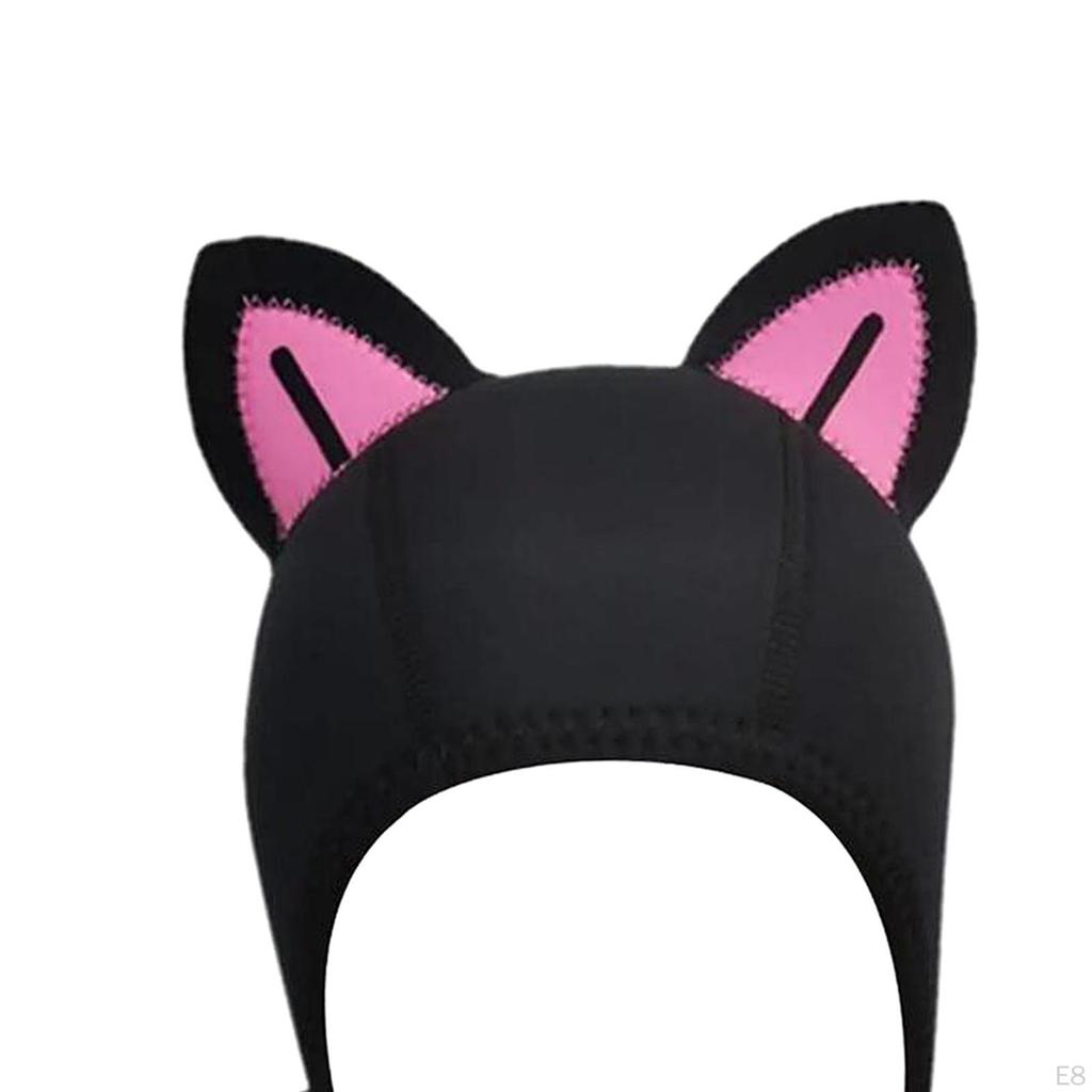 Cat Ears Diving Cap 3mm Neoprene Swimming Suit Hood Cute for