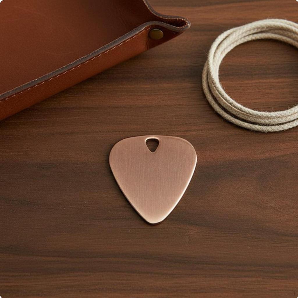 Zinklegierung Gitarrenplektrum Spiegelglanz Poliertes Metall für Bassisten,