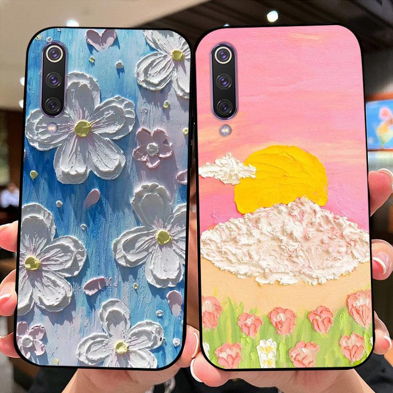 Pro Xiaomi Mi 9 SE Pouzdro 9SE Barevný Tisk Měkký Silikon TPU Matný Kryt Telefonu Pro Mi9 Pro 4G 5G Fundas Mi 9 Lite Kreslený Nárazník