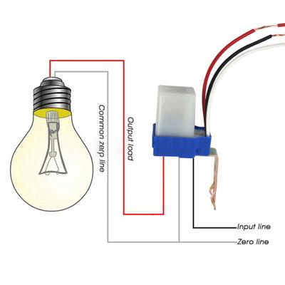DC 12V 24V AC 110V 220V 50-60Hz Auto Ein/Aus Lichtsensor Schalter Fotozelle