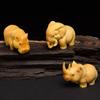 1/3Stk.manuell Holzschnitzerei Holzprodukt Nashorn Nilpferd Elefant Zimmer Heimdekor Auto Ornamente Dekoration Skulpturen & Figuren