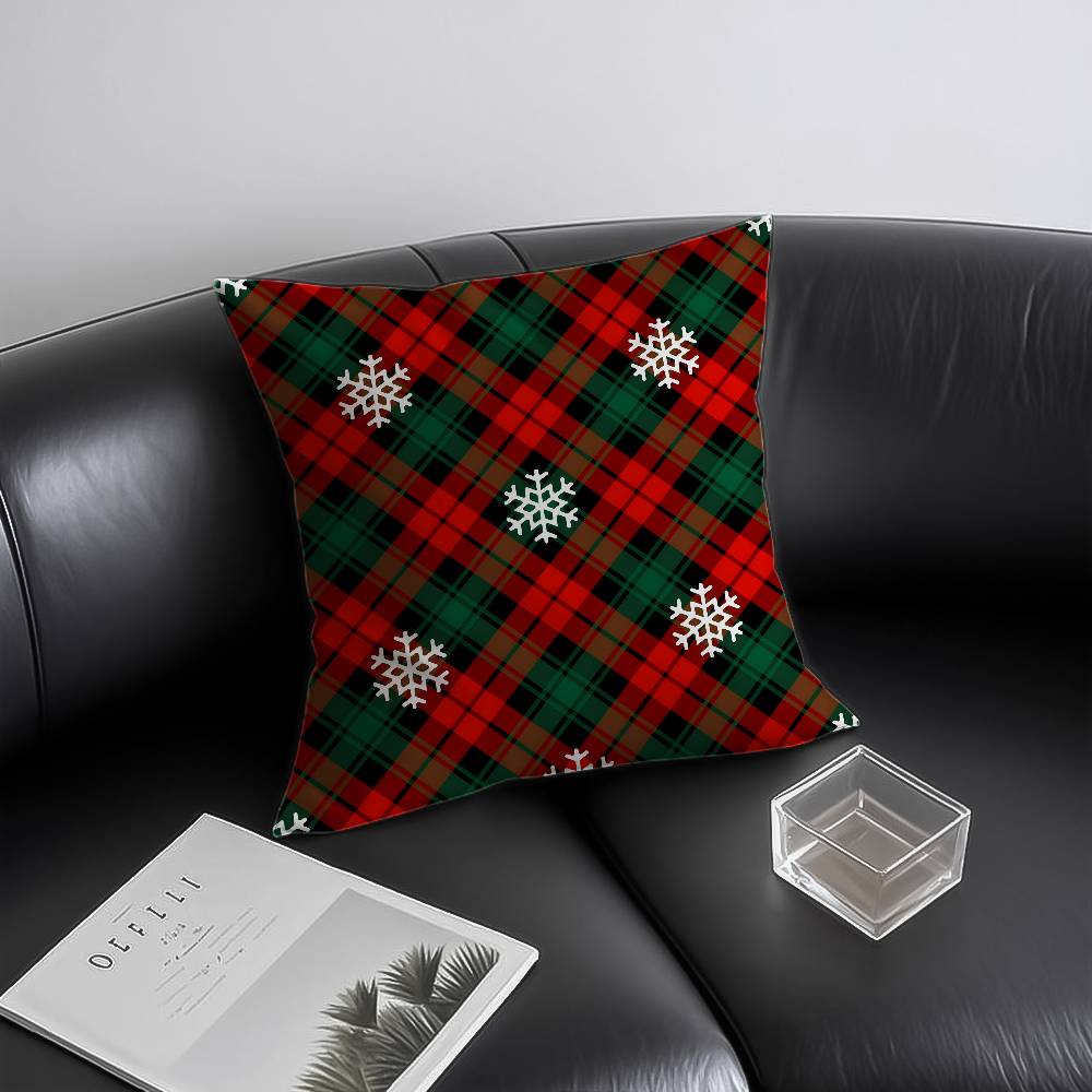 Christmas Snowflake Pattern Cute Pillow Case Anti-dustmite Invisible zipper Sofa Bed