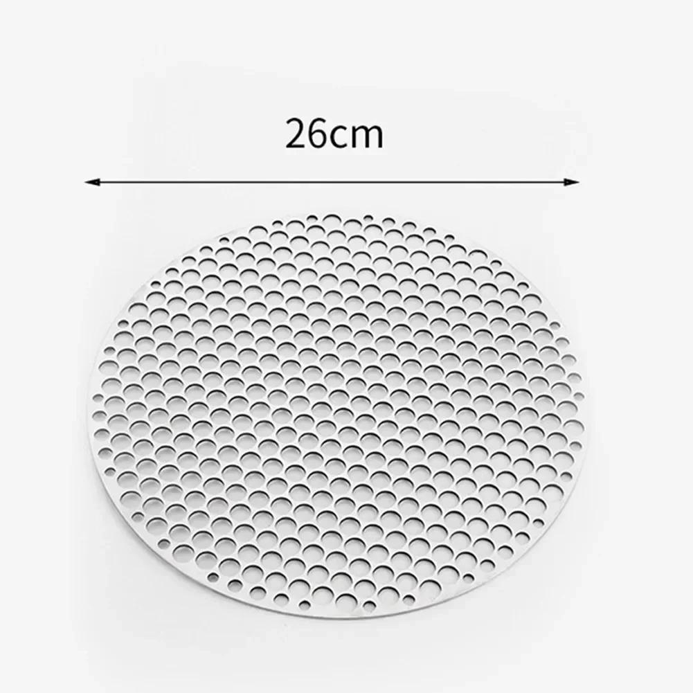 Rundes Grillnetz aus Edelstahl BBQ-Matte Kohleofen Dampfnetze Grillrost Rund Outdoor Camping Grillrost