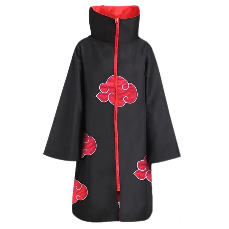 Set pláště Akatsuki s červenými mraky: Obsahuje plášť Naruto, prsten, doplňky čelenky - Ideální pro halloweenský kostým