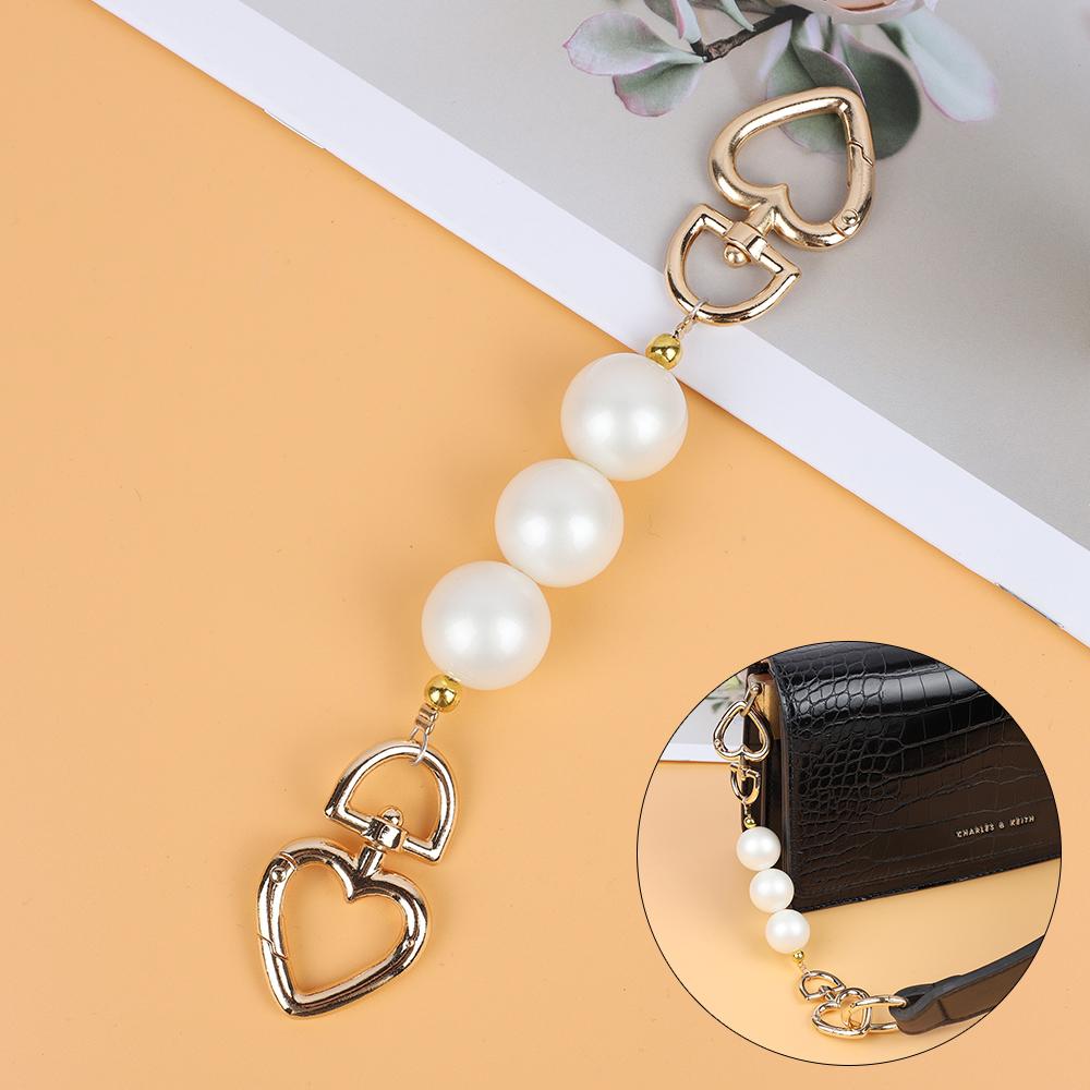 Imitate Pearl Bag Strap Extender Accessories for Handbag Purse Belt Handles Bead Chain Women Shoulder Bag DIY Replacement Straps