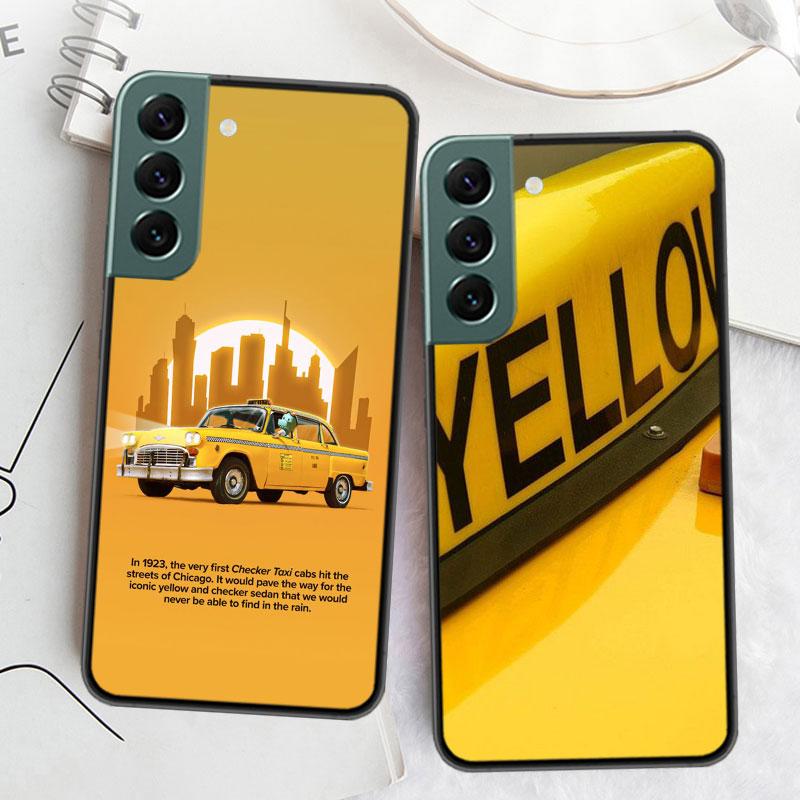 NYC Yellow Taxi Cabs Phone Case For Samsung S25 Edge S24 FE Galaxy S22 Ultra S21 Plus S20 S23 S10 Plus Cover Silicone Soft Coque