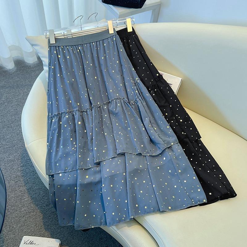 Dámská sukně s vysokým pasem nadměrné velikosti Letní nová áčková dortová sukně