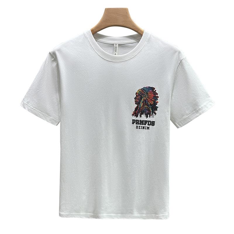 Summer Thin Printed Short-sleeved T-shirt Men's American T-shirt Loose Top