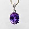 CERTIFIED Natural Purple Tourmaline 26 Ct Oval 925 Sterling Silver Gems Pendant