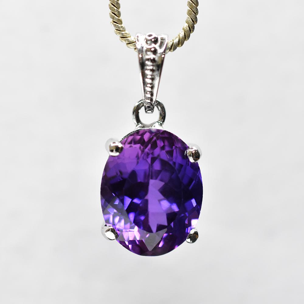 CERTIFIED Natural Purple Tourmaline 26 Ct Oval 925 Sterling Silver Gems Pendant