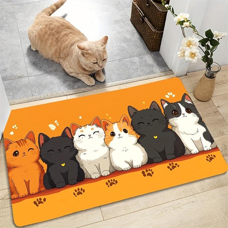 1PC Cute mat fox pattern Door Mats Kitchen Rugs Non-Slip Pop design Bathroom Rugs Bath Mat Carpet for Home Sink Laundry Decor