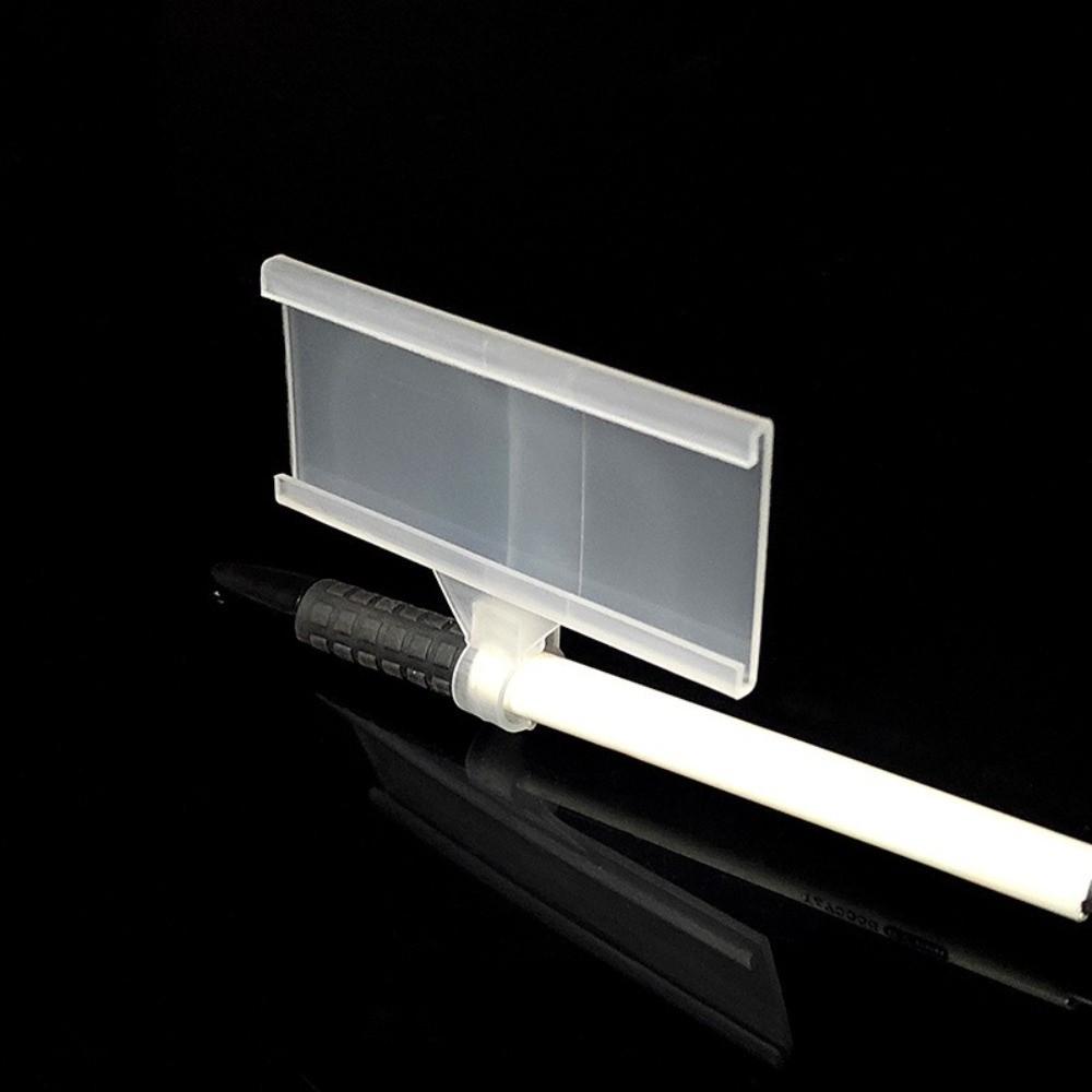 10Pcs Plastic Price Tag Holder Translucent Plastic Hang Tag Label Holder  Retail Store Display