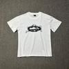 Unisex Übergroßes Baumwoll-Grafik-T-Shirt Lockerer Schnitt Rundhalsausschnitt Kurzarm T-Shirt Herren Damen Freizeit