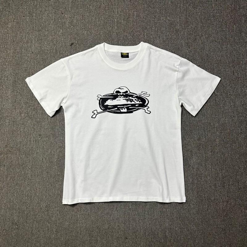 Unisex Übergroßes Baumwoll-Grafik-T-Shirt Lockerer Schnitt Rundhalsausschnitt Kurzarm T-Shirt Herren Damen Freizeit