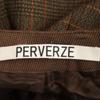 PERVERZE Check Pattern Long pants S Brown Women Used